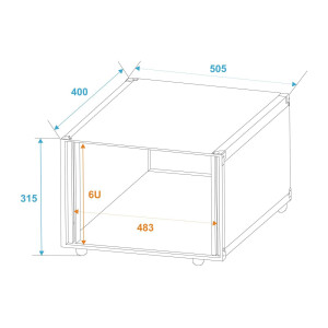Roadinger effects rack Studio 6HE