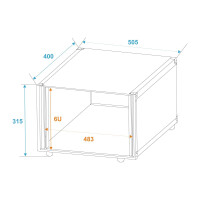 Roadinger effects rack Studio 6HE
