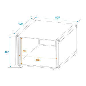 Roadinger effects rack Studio 8HE