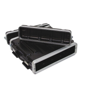 Roadinger Kunststoff-Rack KR-19, 2HE, DD, schwarz