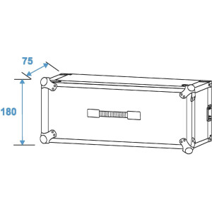 Roadinger effects rack CO DD, 3U, 24cm deep, black