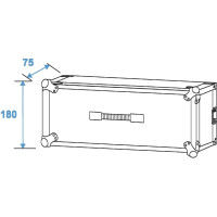 Roadinger effects rack CO DD, 3U, 24cm deep, black