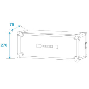 Roadinger effects rack CO DD, 5U, 24cm deep, black