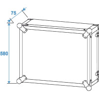 Roadinger effects rack CO DD, 12U, 38cm deep black