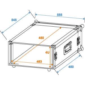 Roadinger Rack Profi 4HE 45cm