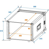 Roadinger Rack Profi 6HE 45cm