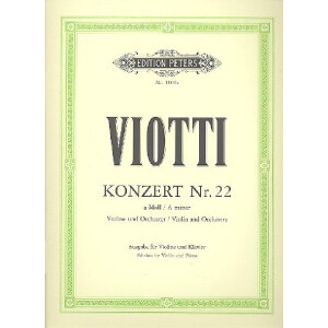 Konzert a-Moll Nr.22 f&uuml;r Violine und Orchester