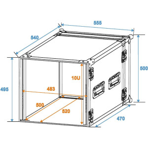 Roadinger Rack Profi 10HE 45cm