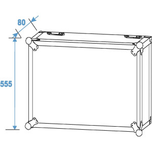 Roadinger Rack Profi 10HE 45cm with wheels