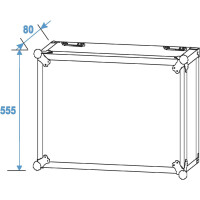 Roadinger Rack Profi 10HE 45cm with wheels