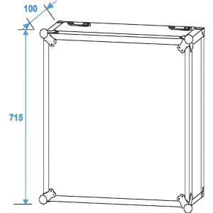 Roadinger Rack Profi 15HE 45cm mit Rollen