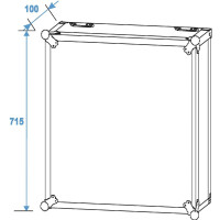 Roadinger Rack Profi 15HE 45cm mit Rollen