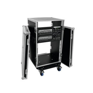 Roadinger Rack Profi 18HE 45cm mit Rollen