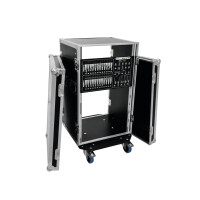 Roadinger Rack Profi 18HE 45cm mit Rollen