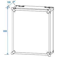 Roadinger Rack Profi 20HE 45cm with wheels
