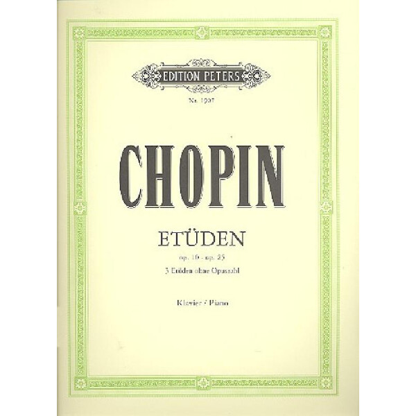 Etüden op.10, op.25 und 3 Etüden ohne opus