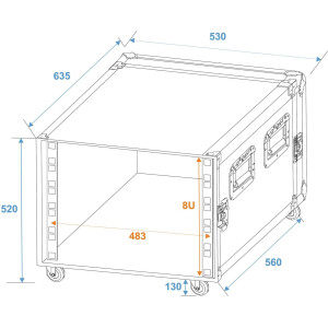 Roadinger Rack Profi KM 8HE 55cm with wheels