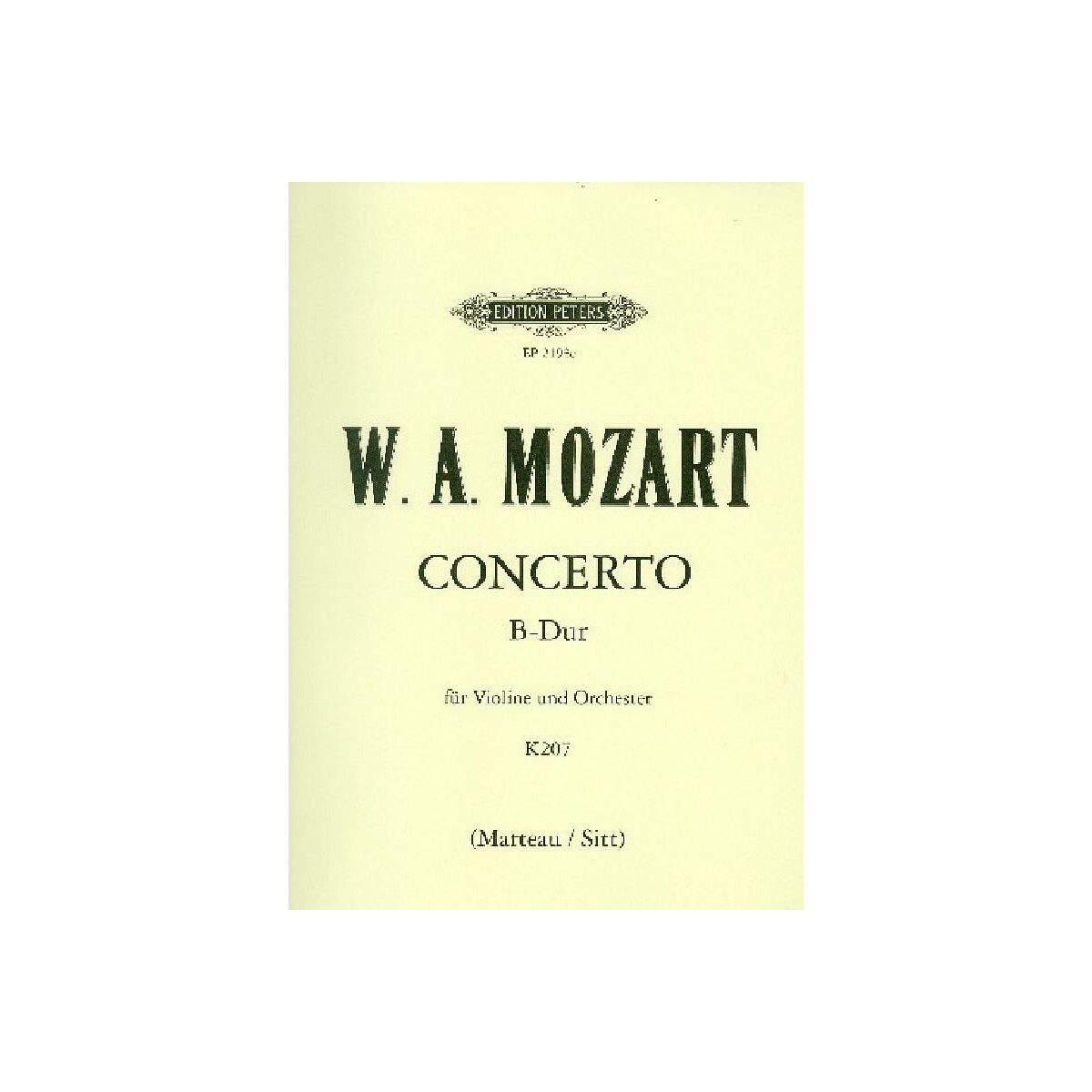 Konzert B-Dur Nr.1 KV207 für Violin box