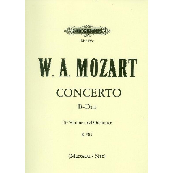 Konzert B-Dur Nr.1 KV207 für Violine und Orchester