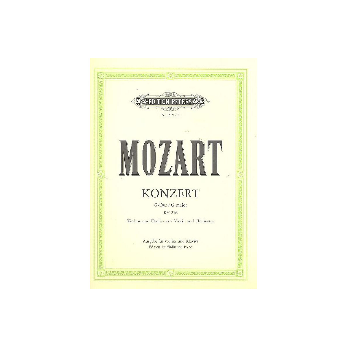 Konzert G-Dur KV216 für Violine und box