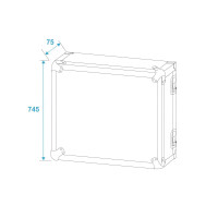 Roadinger Rack Profi KM 16HE 55cm mit Rollen