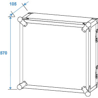 Roadinger Verstärkerrack SP-2, 10HE, Shock-Proof