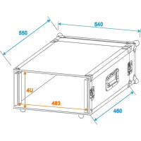 Roadinger Verstärkerrack PR-2, 4HE, 47cm tief