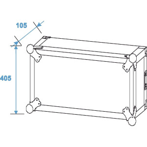 Roadinger Verstärkerrack PR-2ST, 8HE, 57cm tief