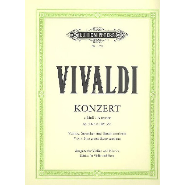 Konzert a-Moll op.3,6 RV356 für Violine und Streicher