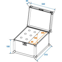 Roadinger microphone case Road 6 microphones black