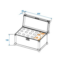 Roadinger microphone case Road 12 microphones black