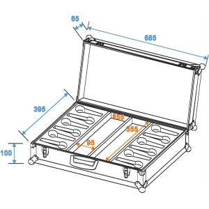 Roadinger Mikrofon-Case SC-12 Mikrofone schwarz