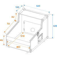 Roadinger Spezial-Mixer/CD-Player-Case 3/7/4HE
