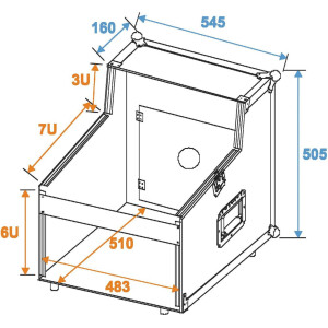 Roadinger Spezial-Mixer/CD-Player-Case 3/7/6HE