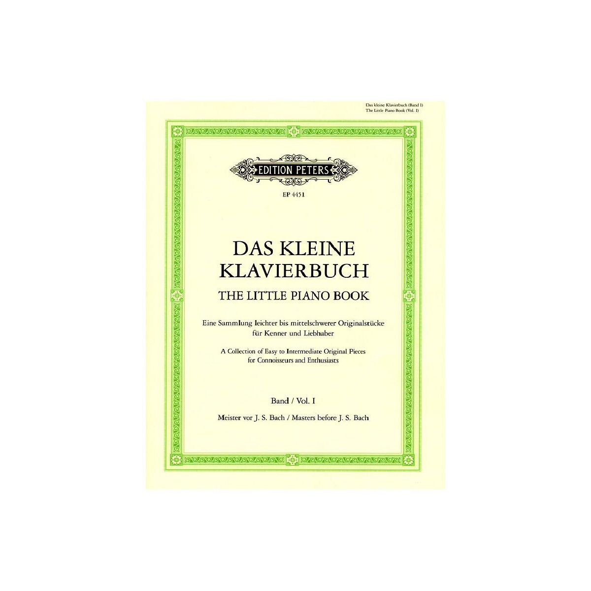 Kleines Klavierbuch Band 1 box