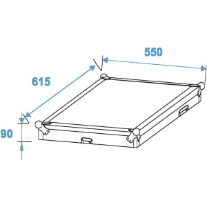 Roadinger Spezial-Kombi-Case Profi, 12HE mit Rollen