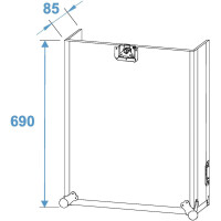Roadinger Spezial-Kombi-Case Profi, 12HE mit Rollen