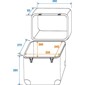 Roadinger record case ALU Maxi-Booking, rounded