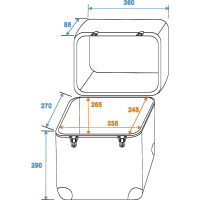 Roadinger record case ALU Maxi-Booking, rounded