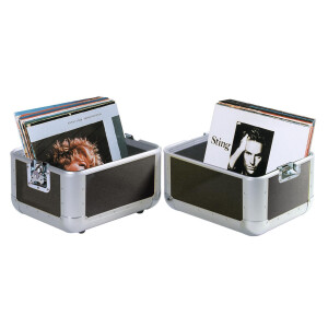 Roadinger record case ALU 50/50, rounded, black