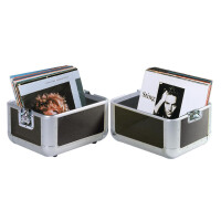 Roadinger record case ALU 50/50, rounded, black