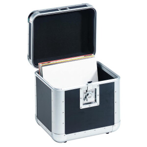 Roadinger record case ALU 75/25 rounded, black