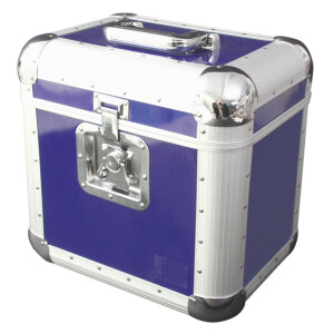 Roadinger record case ALU 75/25, rounded, blue