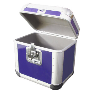 Roadinger record case ALU 75/25, rounded, blue