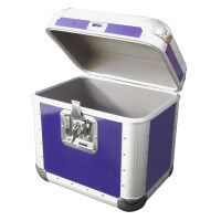 Roadinger record case ALU 75/25, rounded, blue