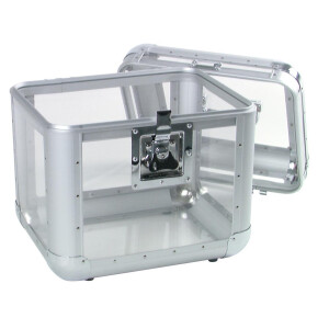 Roadinger record case ALU 75/25, rounded, acrylic