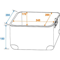 Roadinger record case ALU 50/50 rounded dark blue