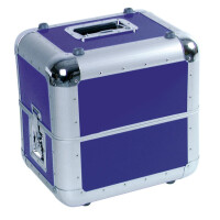 Roadinger record case ALU 50/50 rounded dark blue
