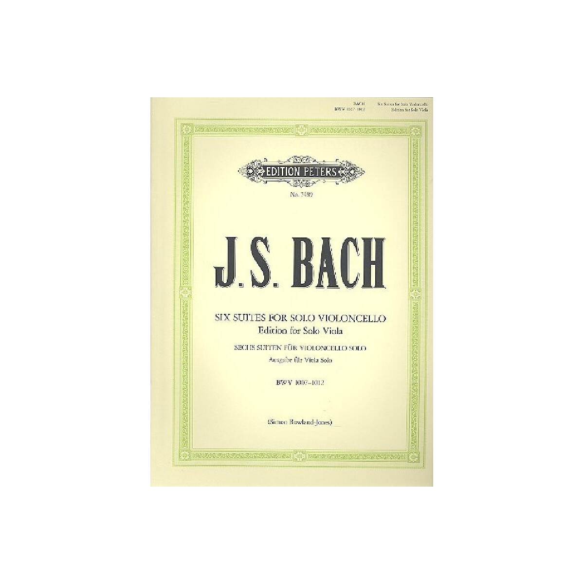 6 Suiten BWV1007-1012 für Cello sol box