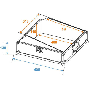 Roadinger mixer case Road MCB-12 inclined 8HE black